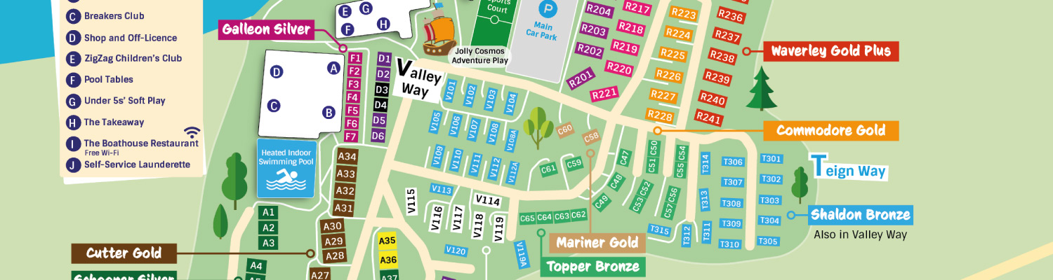 Map of a holiday park