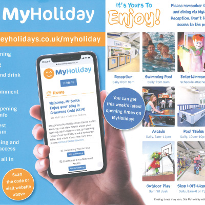 Holiday welcome guide pages